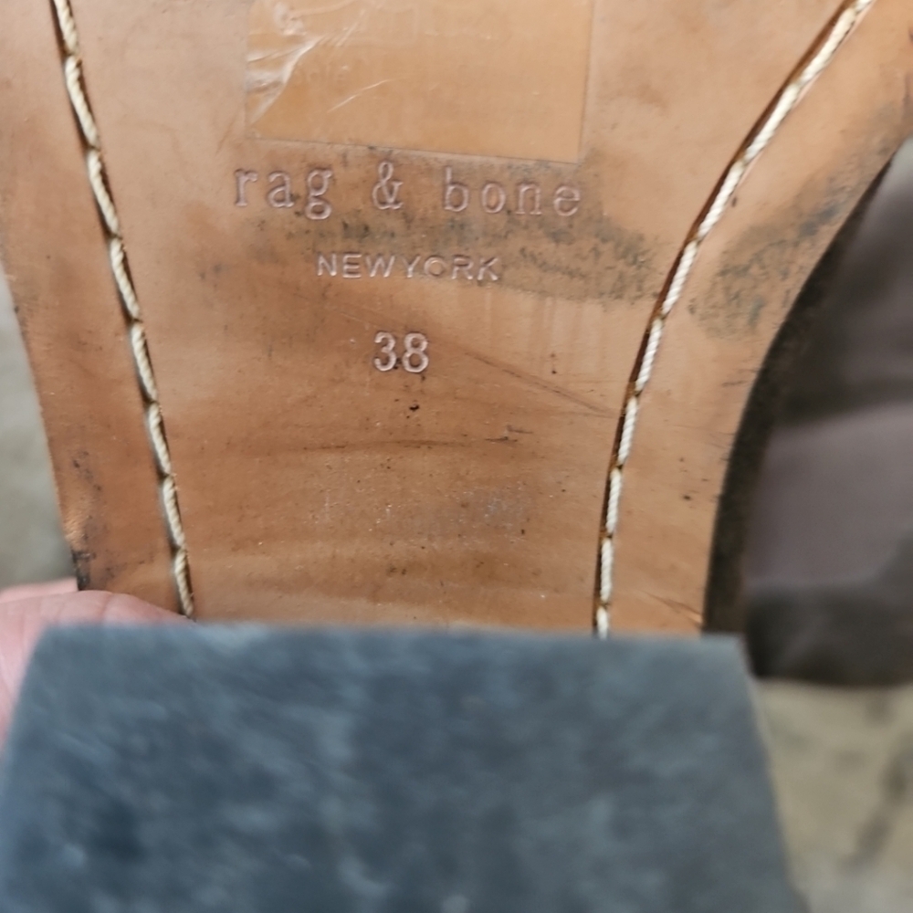 Rag & Bone Womens Brown Suede Pointed Toe Razor Chelsea Bootie In Asphalt Suede - Picture 10 of 13